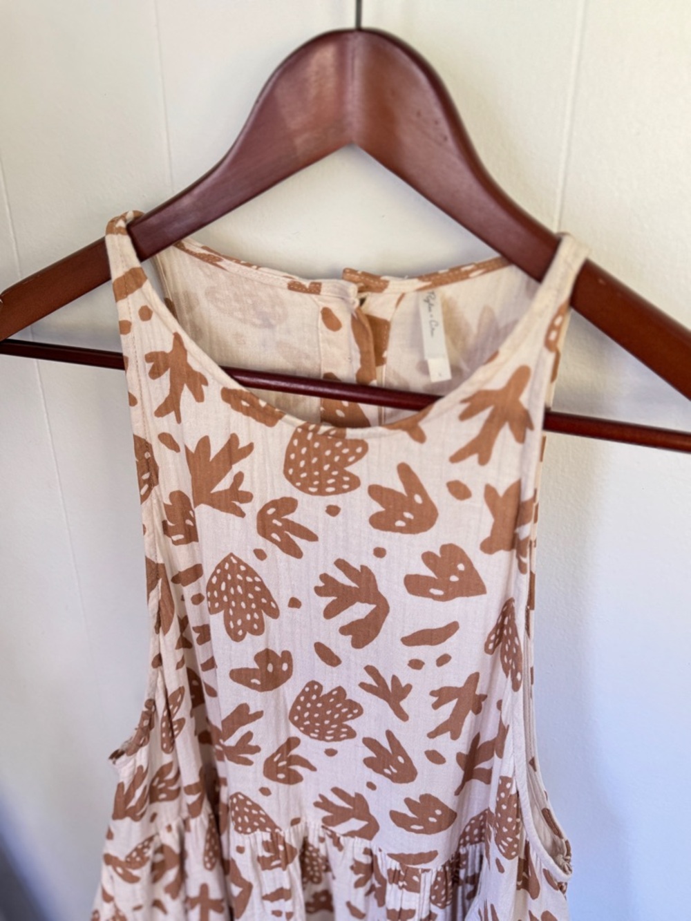 ✨Rylee + Cru Abstract Print Maxi Dress L Boho Pockets - Picture 4 of 7